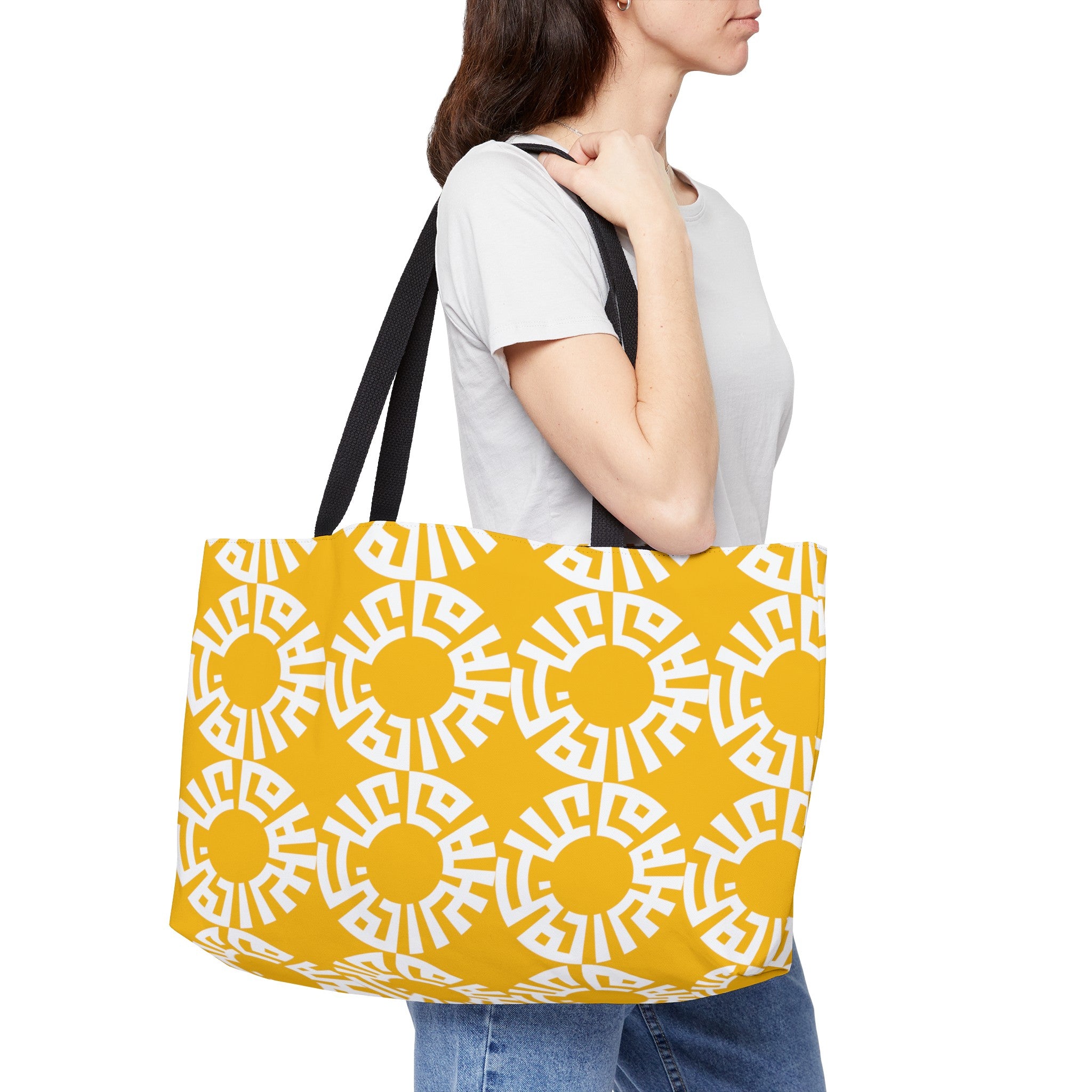 &quot;Salam&quot; Weekender Tote Bag- Yellow