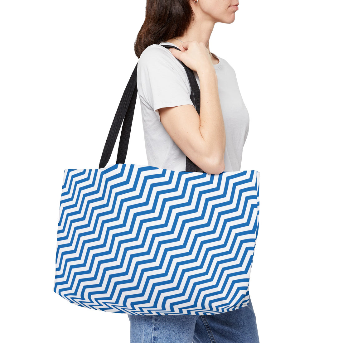 &quot;Salam&quot; Weekender Tote Bag- Blue