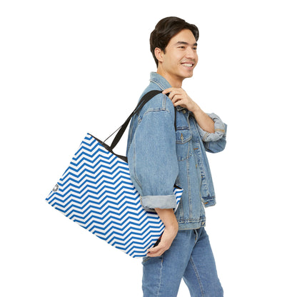 &quot;Salam&quot; Weekender Tote Bag- Blue