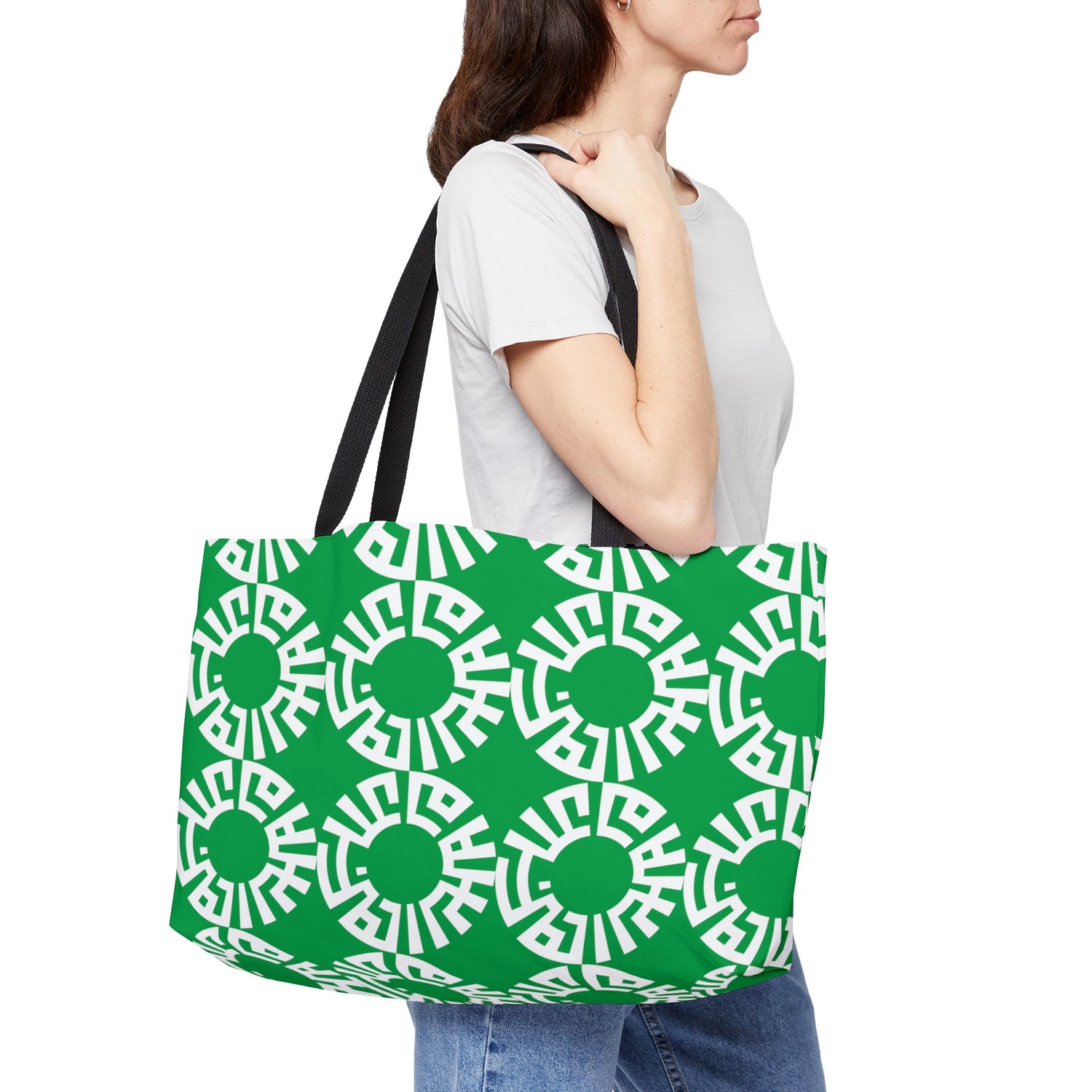 &quot;Salam&quot; Weekender Tote Bag- Green