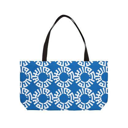 &quot;Salam&quot; Weekender Tote Bag- Blue