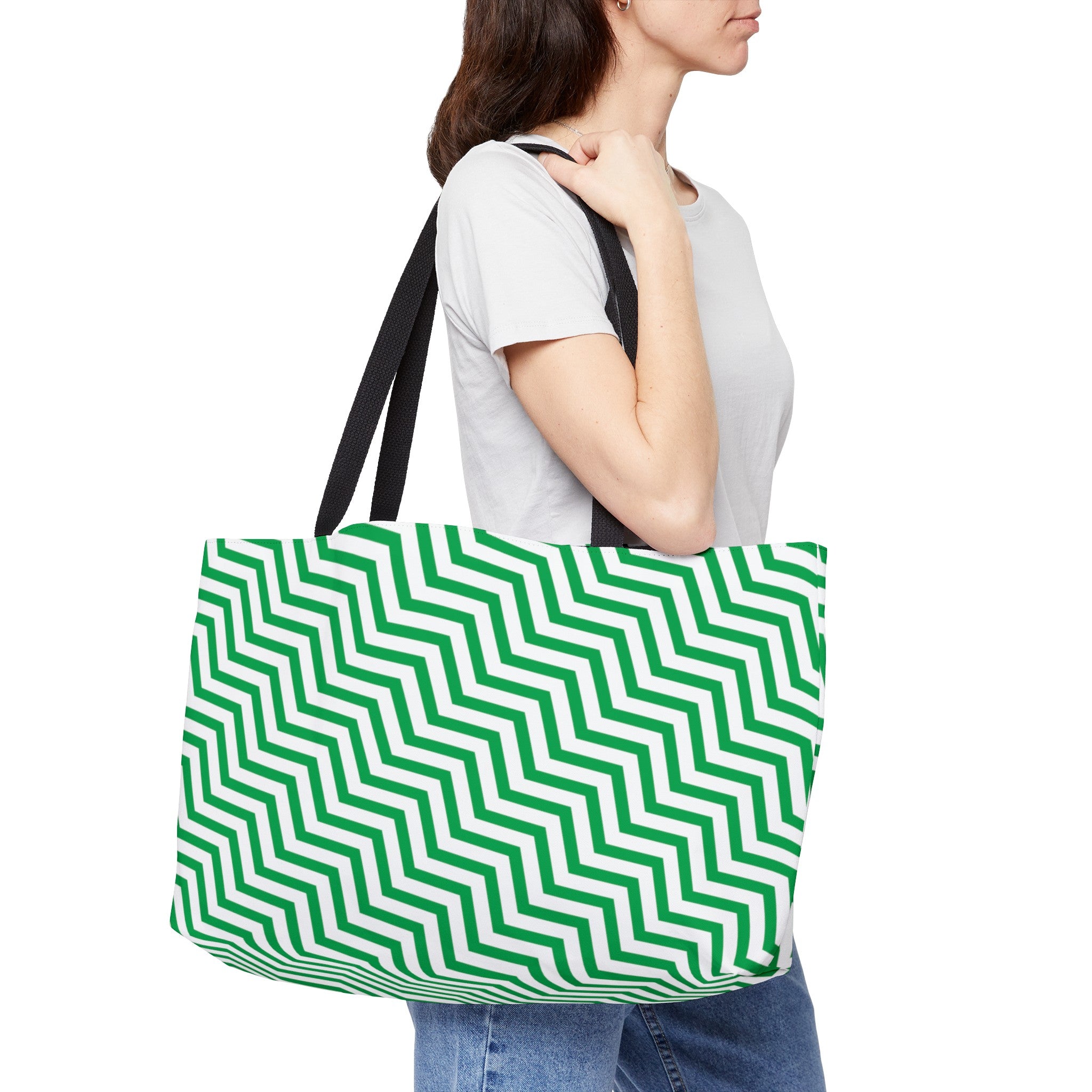 &quot;Salam&quot; Weekender Tote Bag- green