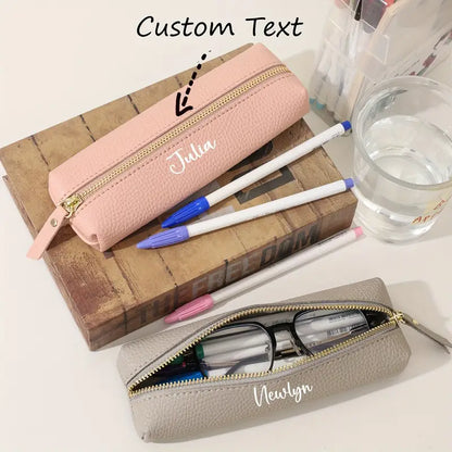 Personalized Leather Pencil Pouch