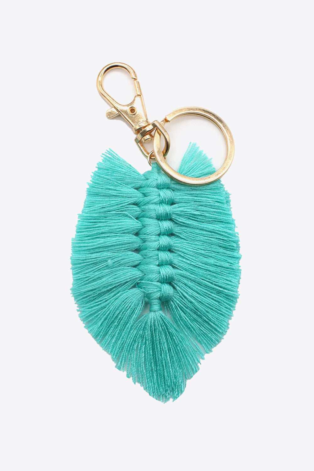 Assorted 4-Pack Leaf Shape Fringe Keychain