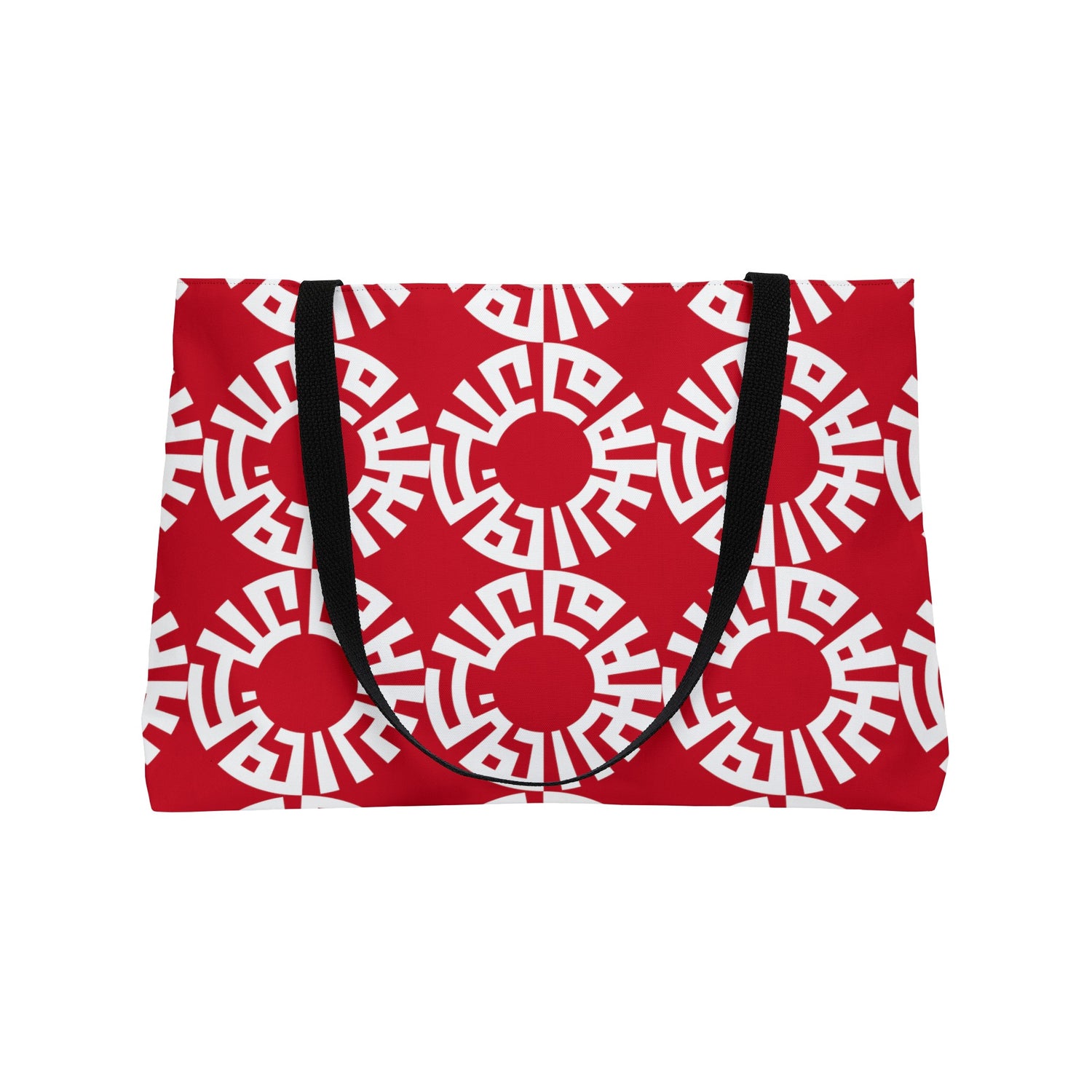 &quot;Salam&quot; Weekender Tote Bag- Dark Red