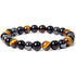 Magnetic Hematite Tiger Eye Obisidian Bracelet Men Triple Protection Health Care Stainless Steel Bracelet Women Weight Loss Gift