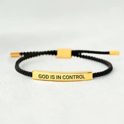 GOD IS in CONTROL Couple Bracelet Adjustable Stretchable Braided Bracelet Tube Bracelet Inspirational Bracelet Jewelry Gifts