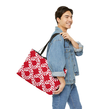 &quot;Salam&quot; Weekender Tote Bag- Dark Red