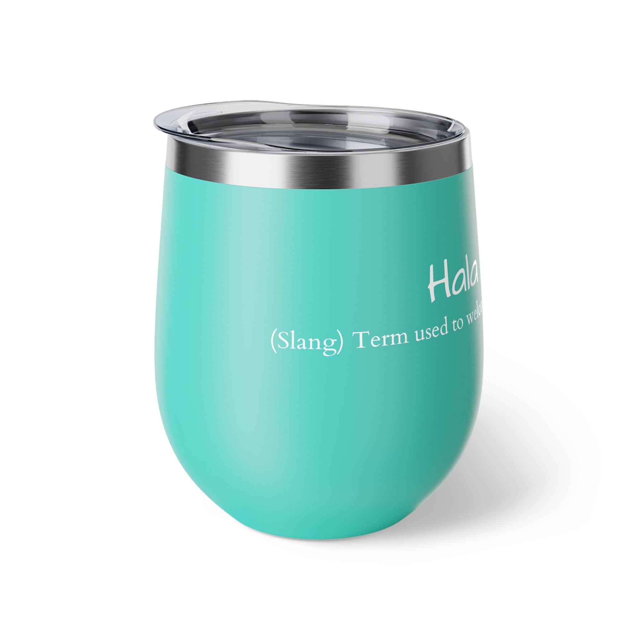 Copper Vacuum Insulated Cup, 12oz- &quot;Hala Wallah&quot;