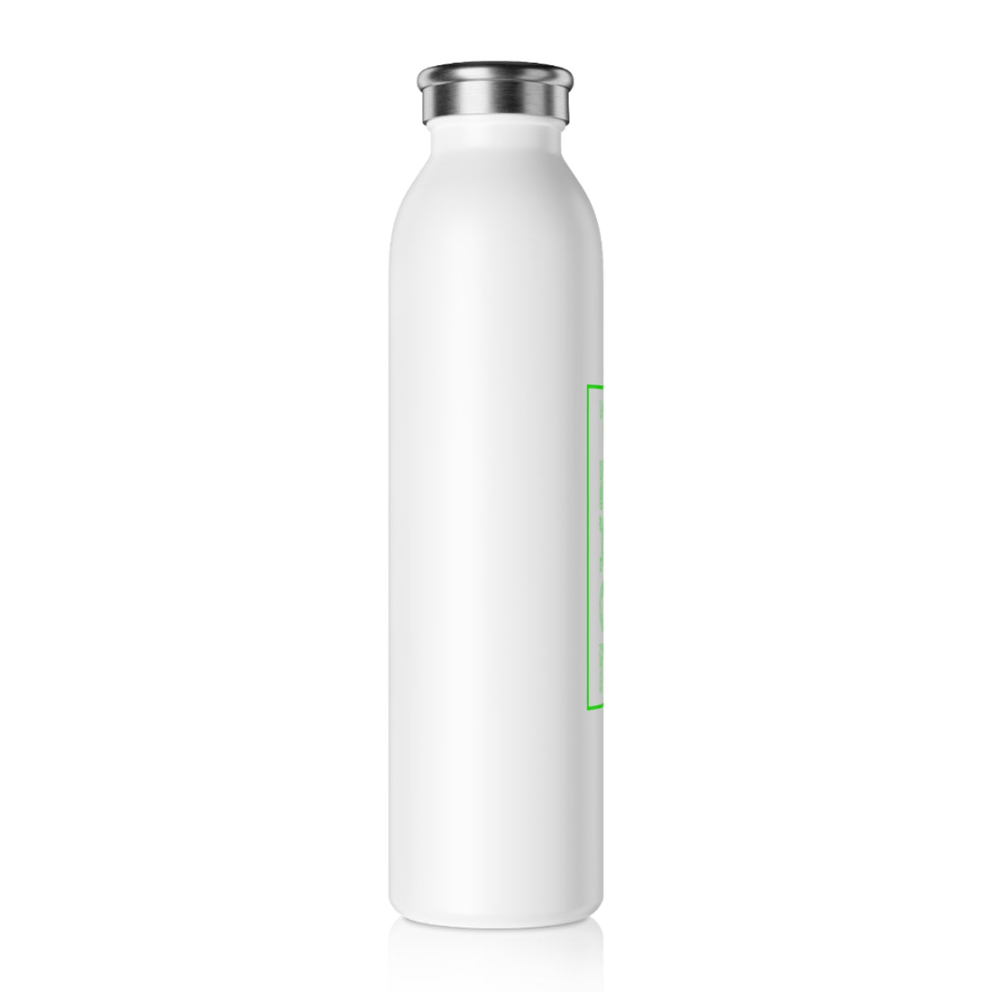 Slim Water Bottle, &quot;Advocate for Peace&quot; White