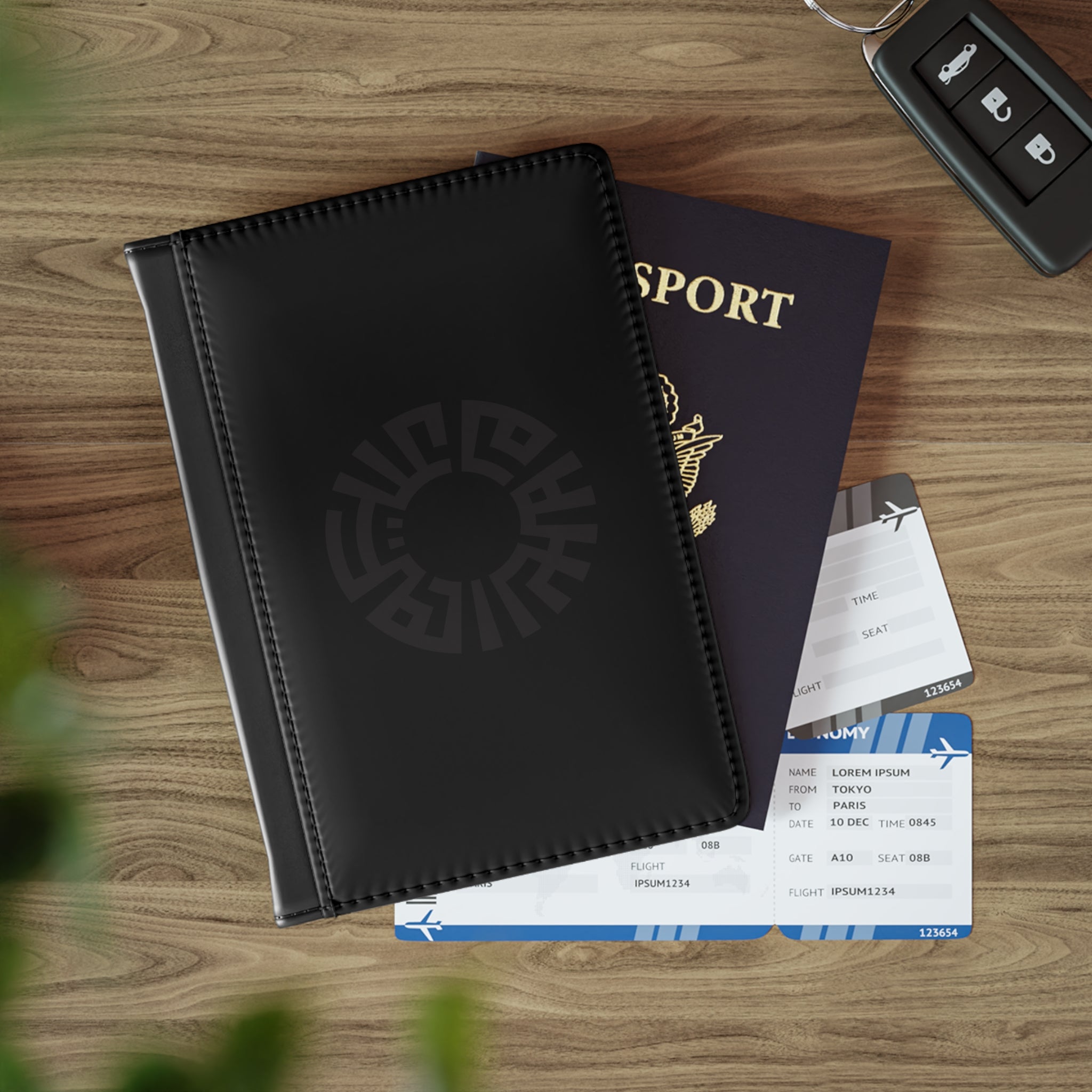 &quot;Salam&quot; Passport Cover- Black  w/ RFID blocking