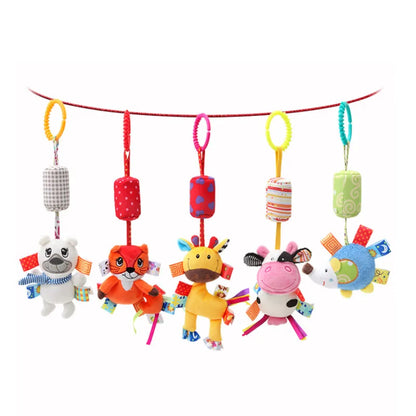 Baby Rattles Plush Stroller Cartoon Animal Toys