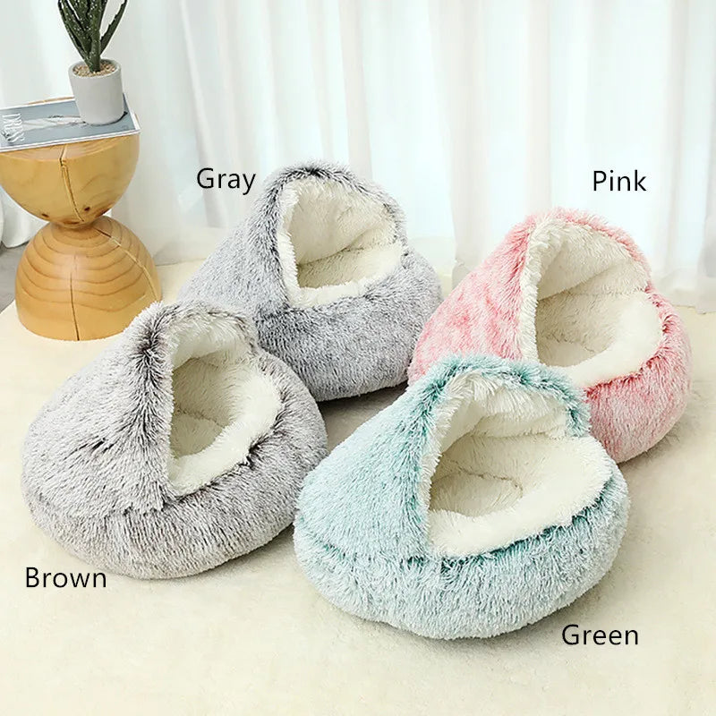 2 in 1 Plush Donut Cuddler Nest for cats or puppies Dog Cat Nest