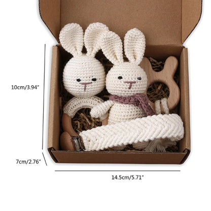 4pcs Handmade Crochet Baby Rabbit Stuffed Doll