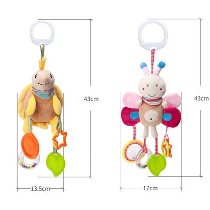 Baby Rattles Plush Stroller Cartoon Animal Toys