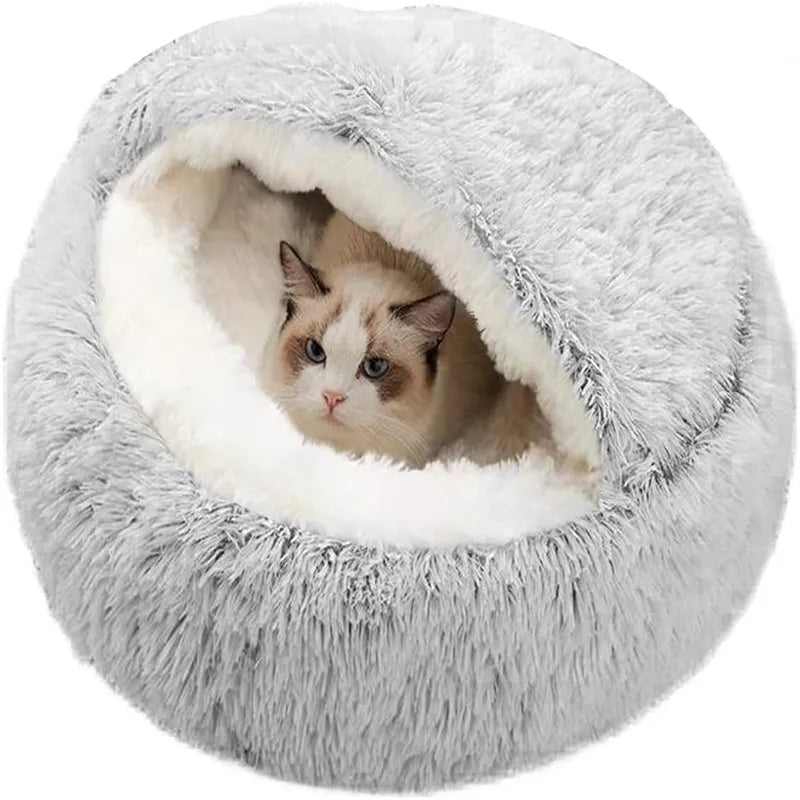 2 in 1 Plush Donut Cuddler Nest for cats or puppies Dog Cat Nest