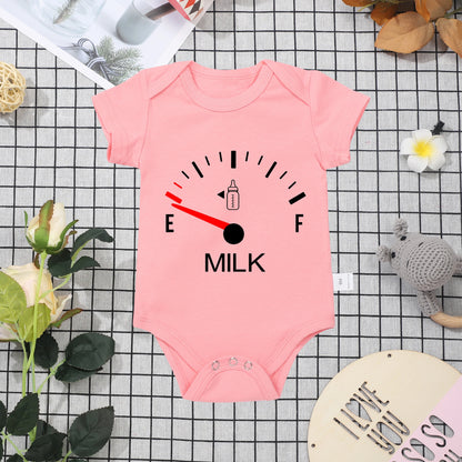 &quot;Bring Mlk&quot; White Cotton  Baby Onesie