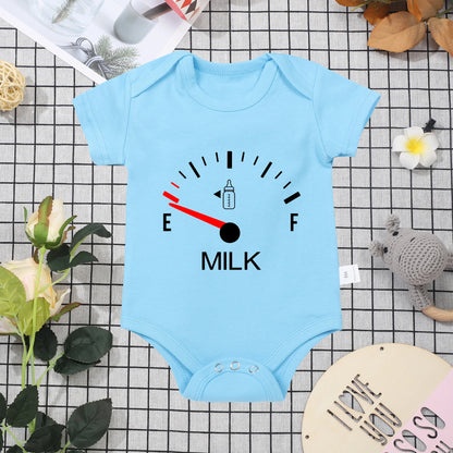 &quot;Bring Mlk&quot; White Cotton  Baby Onesie