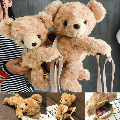 Cute Smile Bear  Soft Plush Shoulder Bag