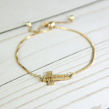 ClaudiaG Cross Bracelet -Gold