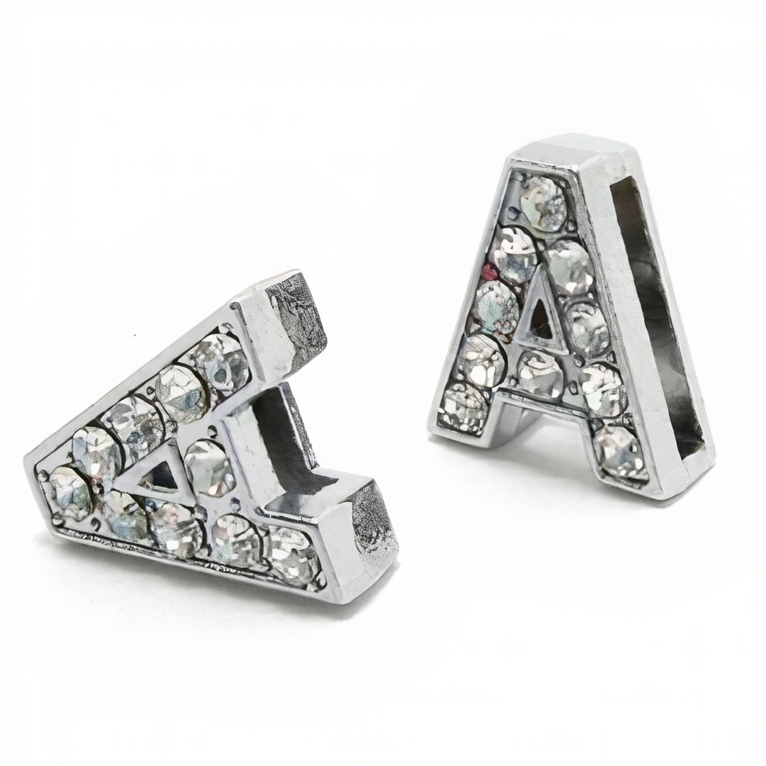 ClaudiaG Pavé Letters -Silver Charms