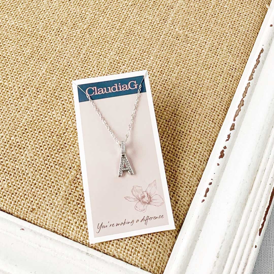 ClaudiaG Stainless Steel Letter Necklace