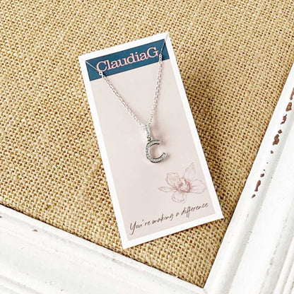 ClaudiaG Stainless Steel Letter Necklace