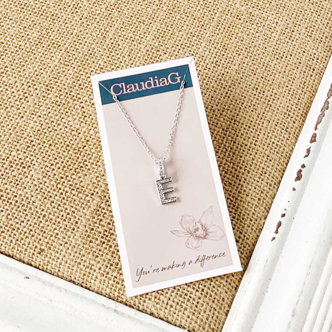 ClaudiaG Stainless Steel Letter Necklace