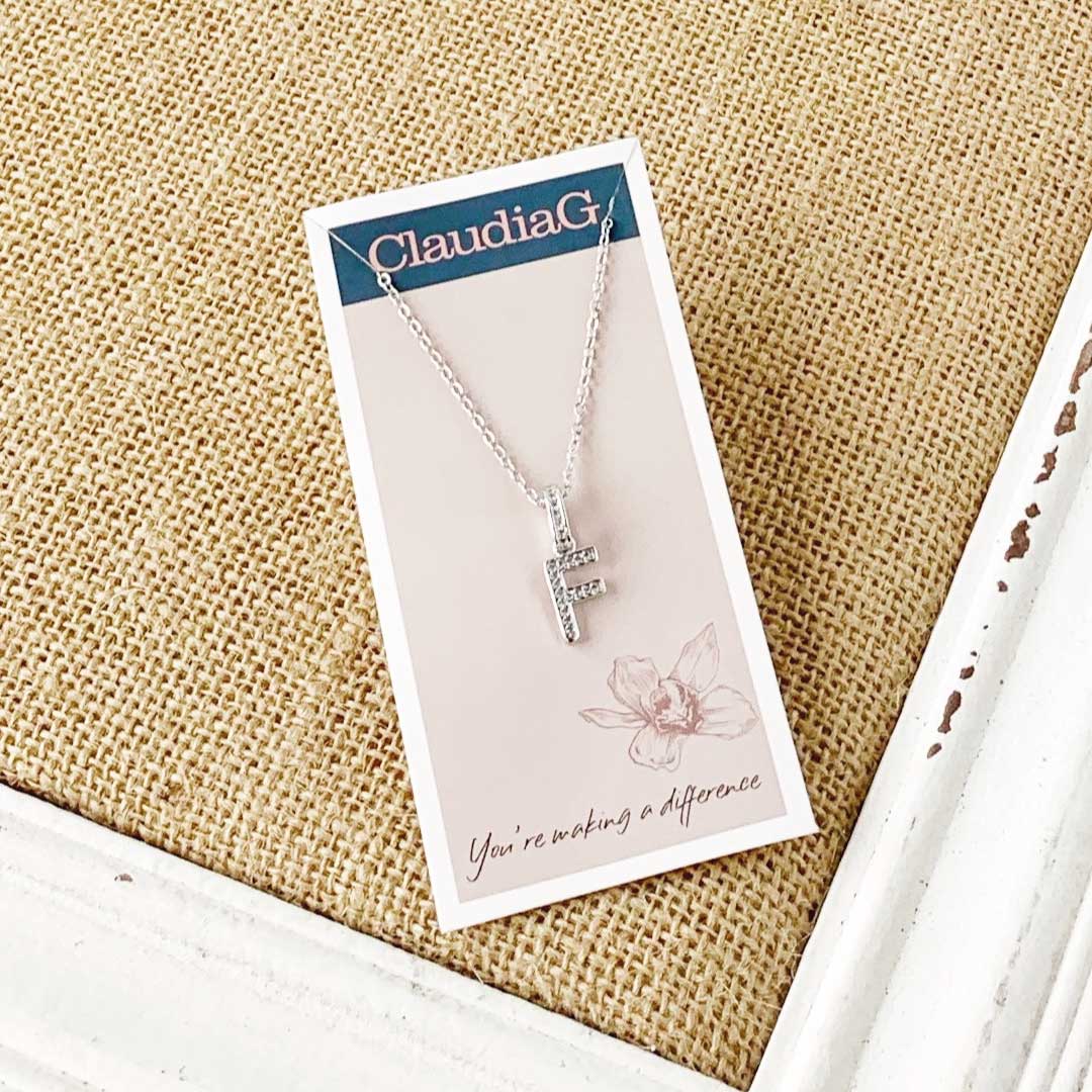 ClaudiaG Stainless Steel Letter Necklace