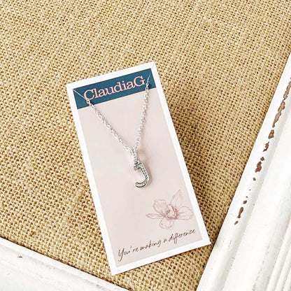 ClaudiaG Stainless Steel Letter Necklace