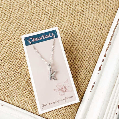 ClaudiaG Stainless Steel Letter Necklace