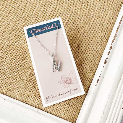 ClaudiaG Stainless Steel Letter Necklace