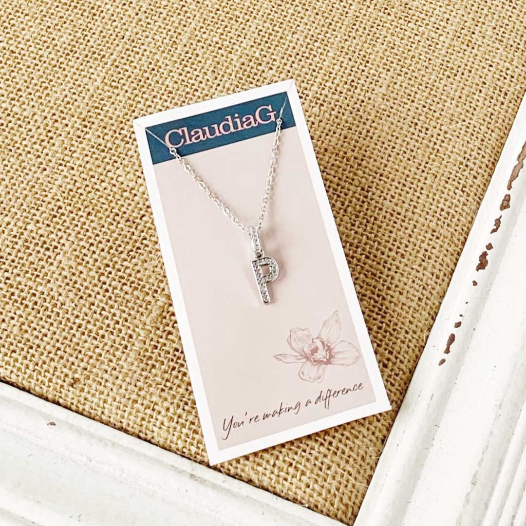 ClaudiaG Stainless Steel Letter Necklace