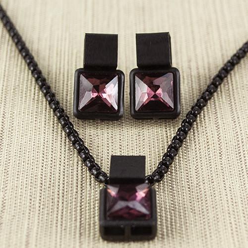 ClaudiaG Coal Necklace-Plum