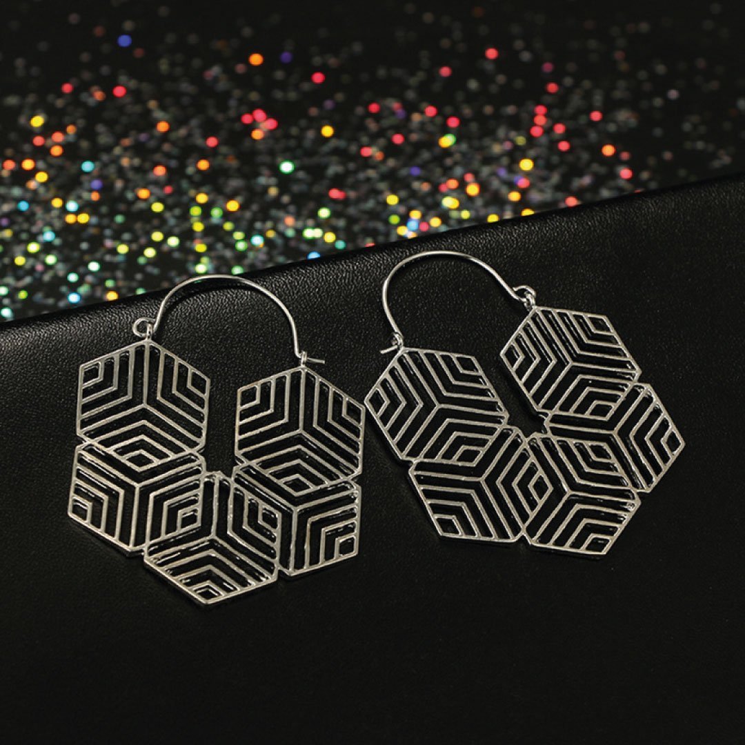 ClaudiaG Hex -Silver Earrings