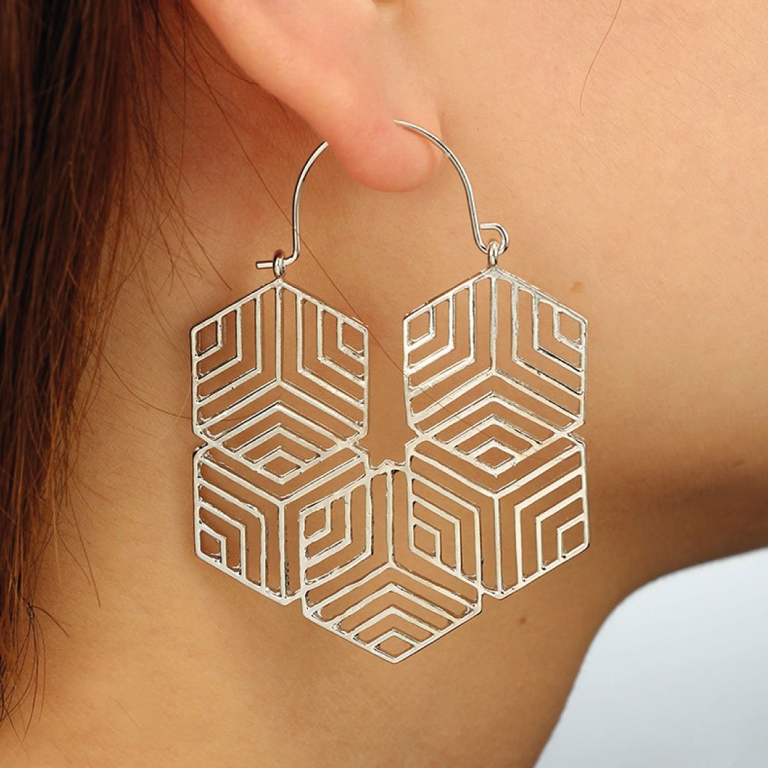 ClaudiaG Hex -Silver Earrings