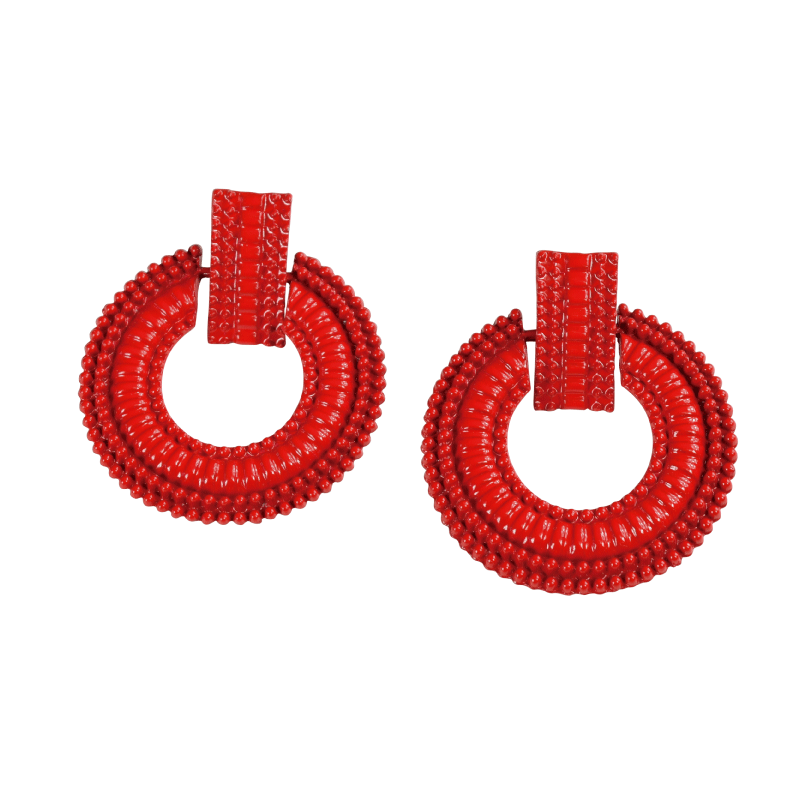 ClaudiaG Petra -Red Earrings