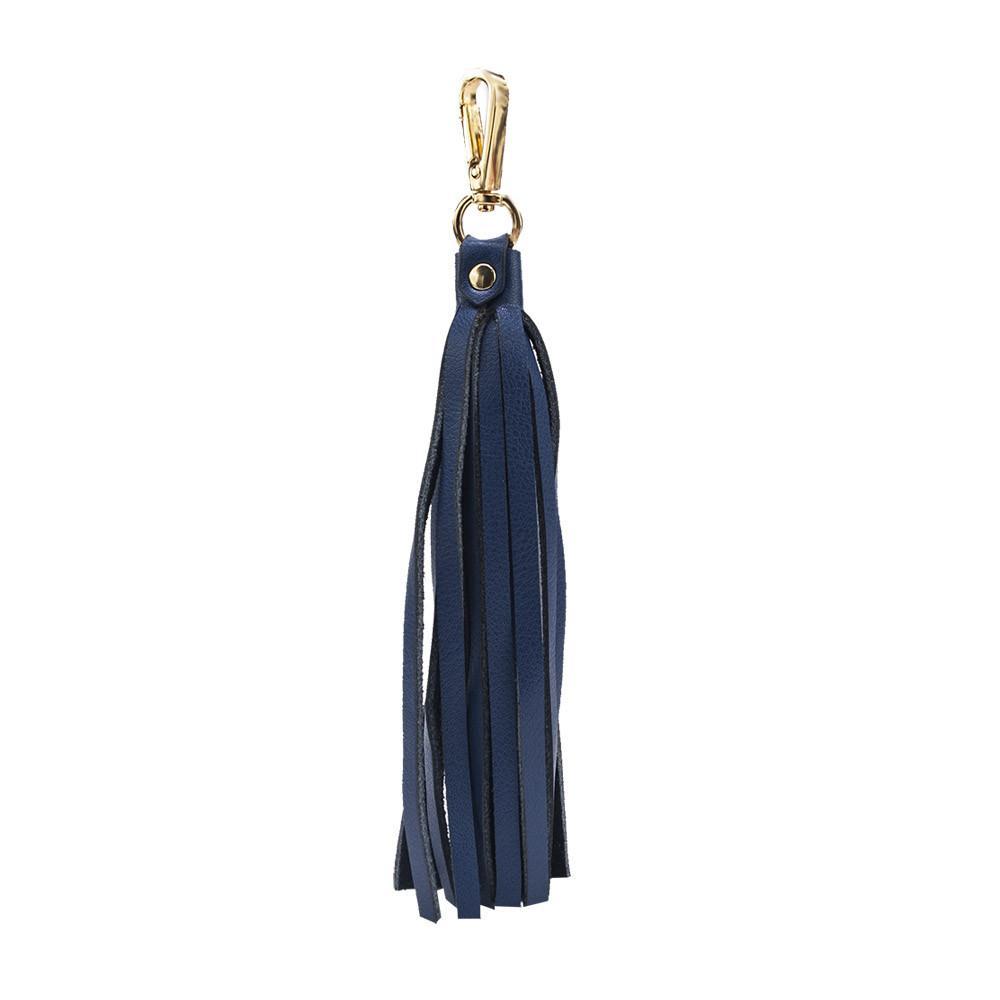 ClaudiaG Fringe Power Bag Charm-Sapphire/Gold