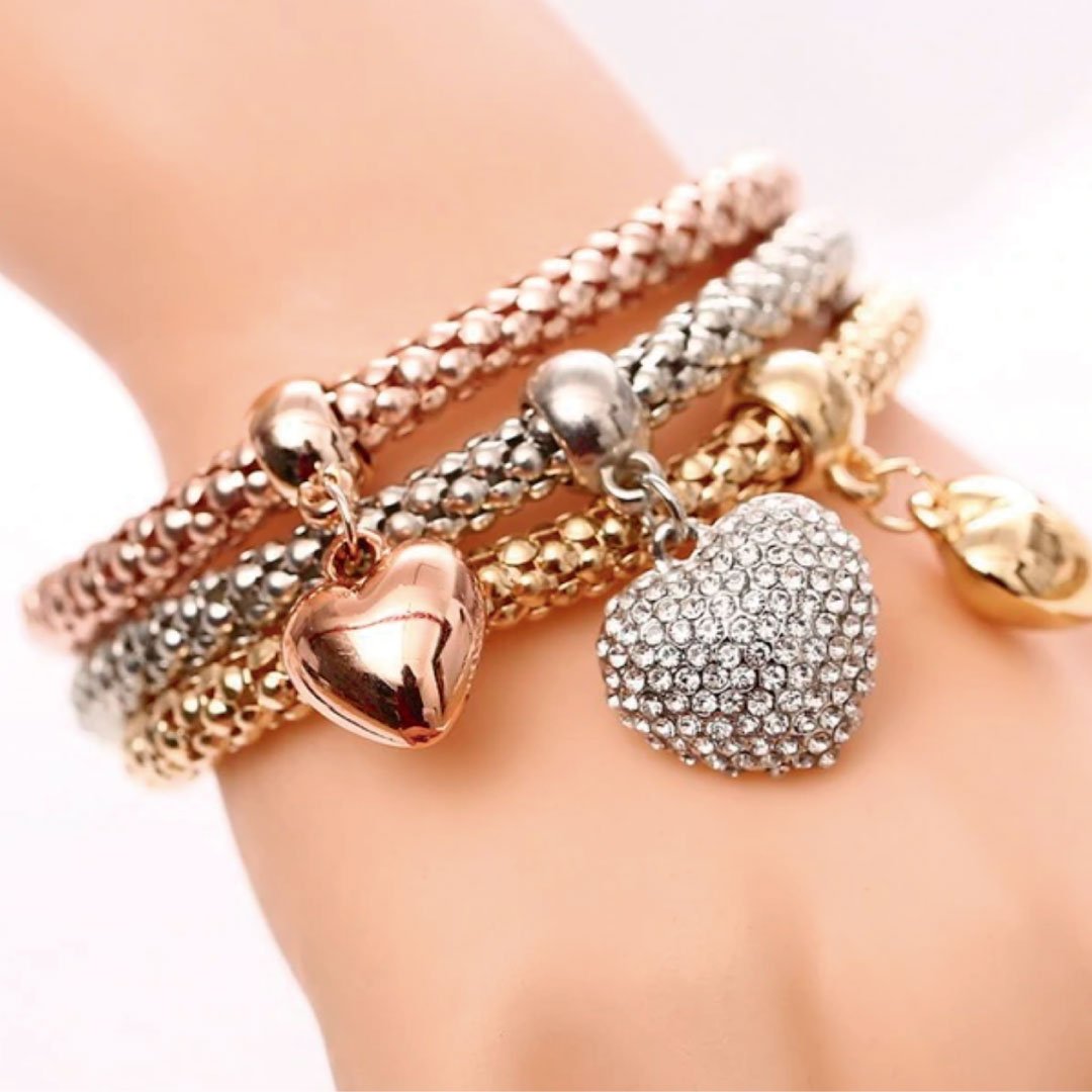 ClaudiaG GSR Bracelet Set- Bubble Hearts