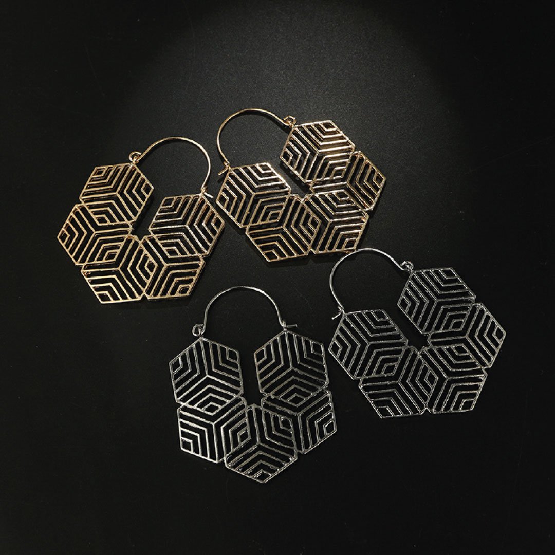 ClaudiaG Hex -Gold Earrings