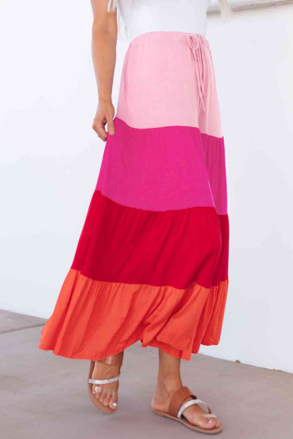 ClaudiaG Mariana Tiered Maxi Skirt