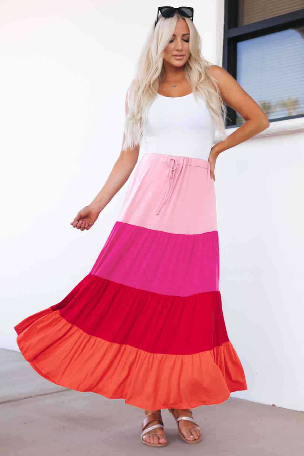 ClaudiaG Mariana Tiered Maxi Skirt