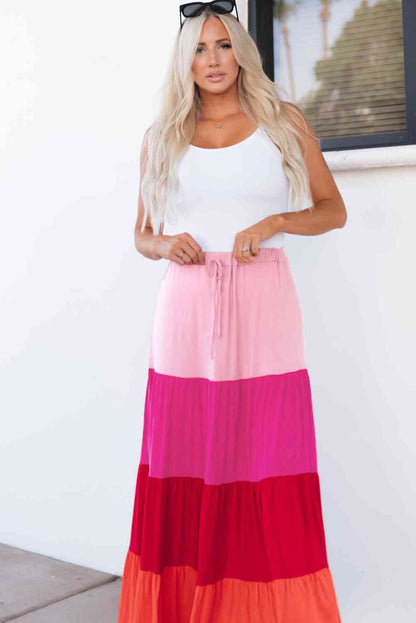 ClaudiaG Mariana Tiered Maxi Skirt