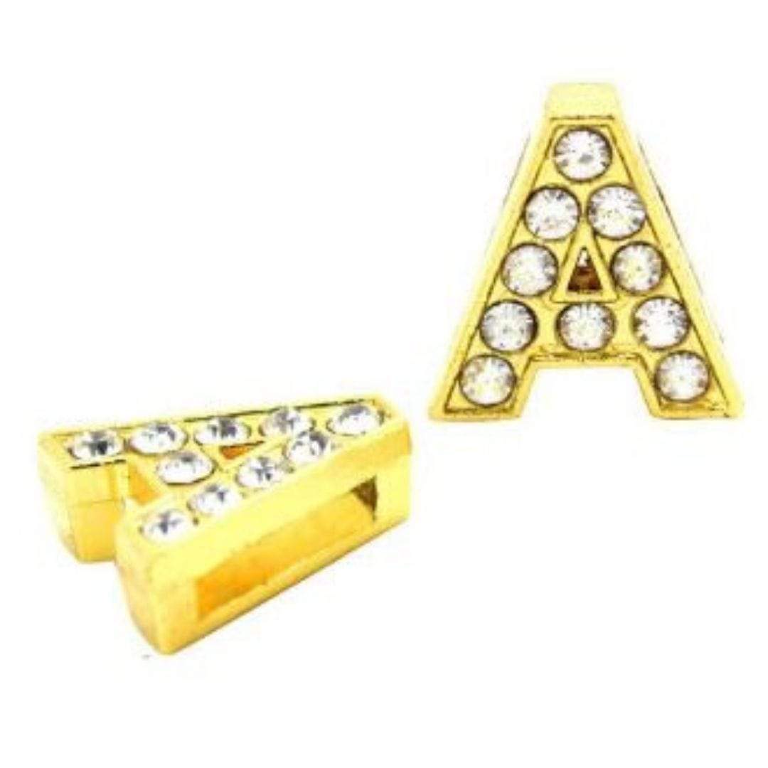 ClaudiaG Pavé Letters -Gold Charms