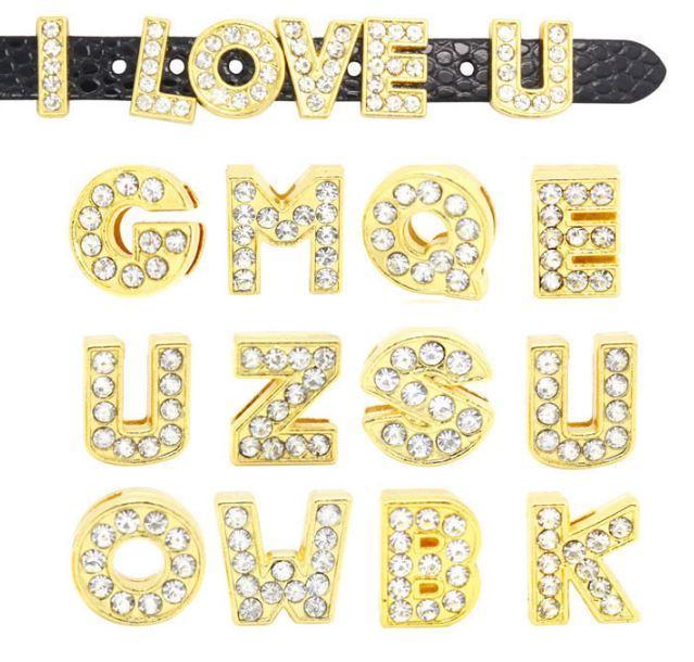 ClaudiaG Pavé Letters -Gold Charms