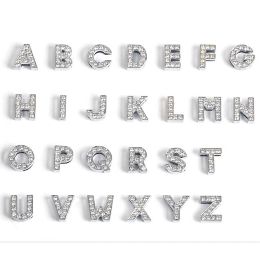 ClaudiaG Pavé Letters -Silver Charms