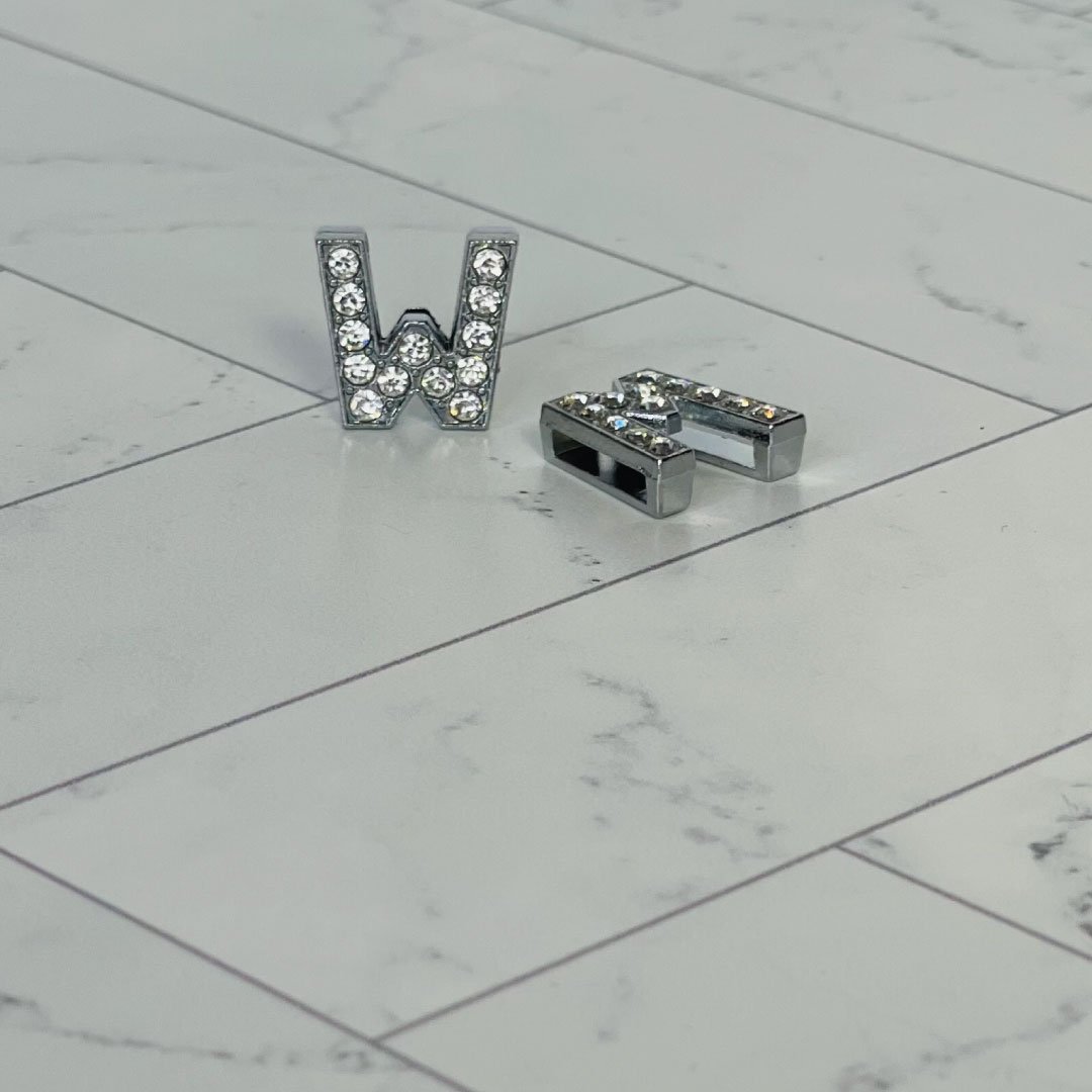 ClaudiaG Pavé Letters -Silver Charms