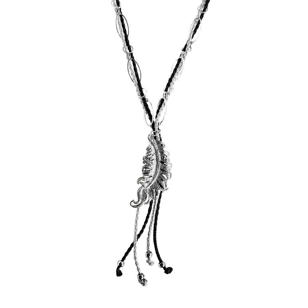 ClaudiaG Rodeo Bling Necklace- Silver