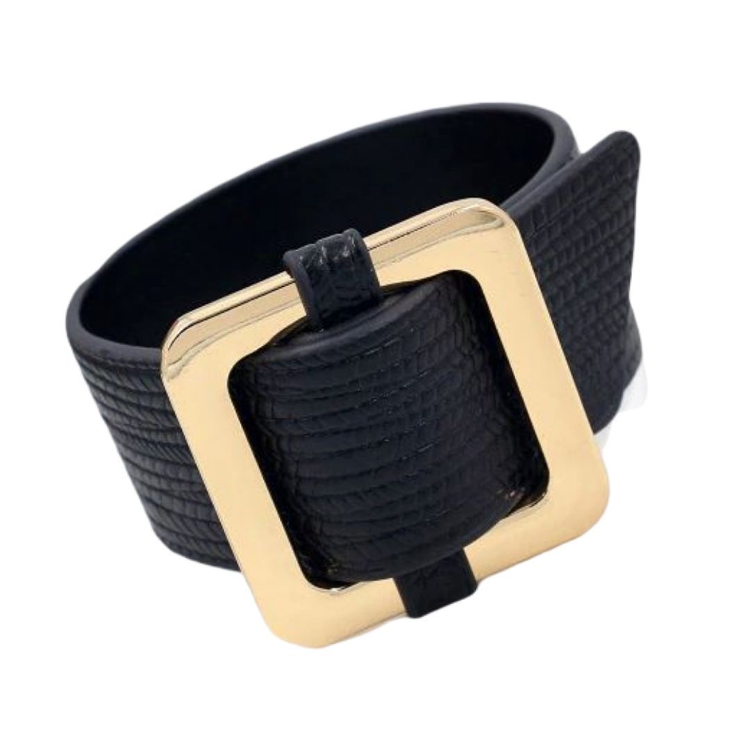 Square-Lock Bracelet -Black