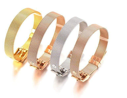 Stainless Steel Slider Bracelet -Rose Gold